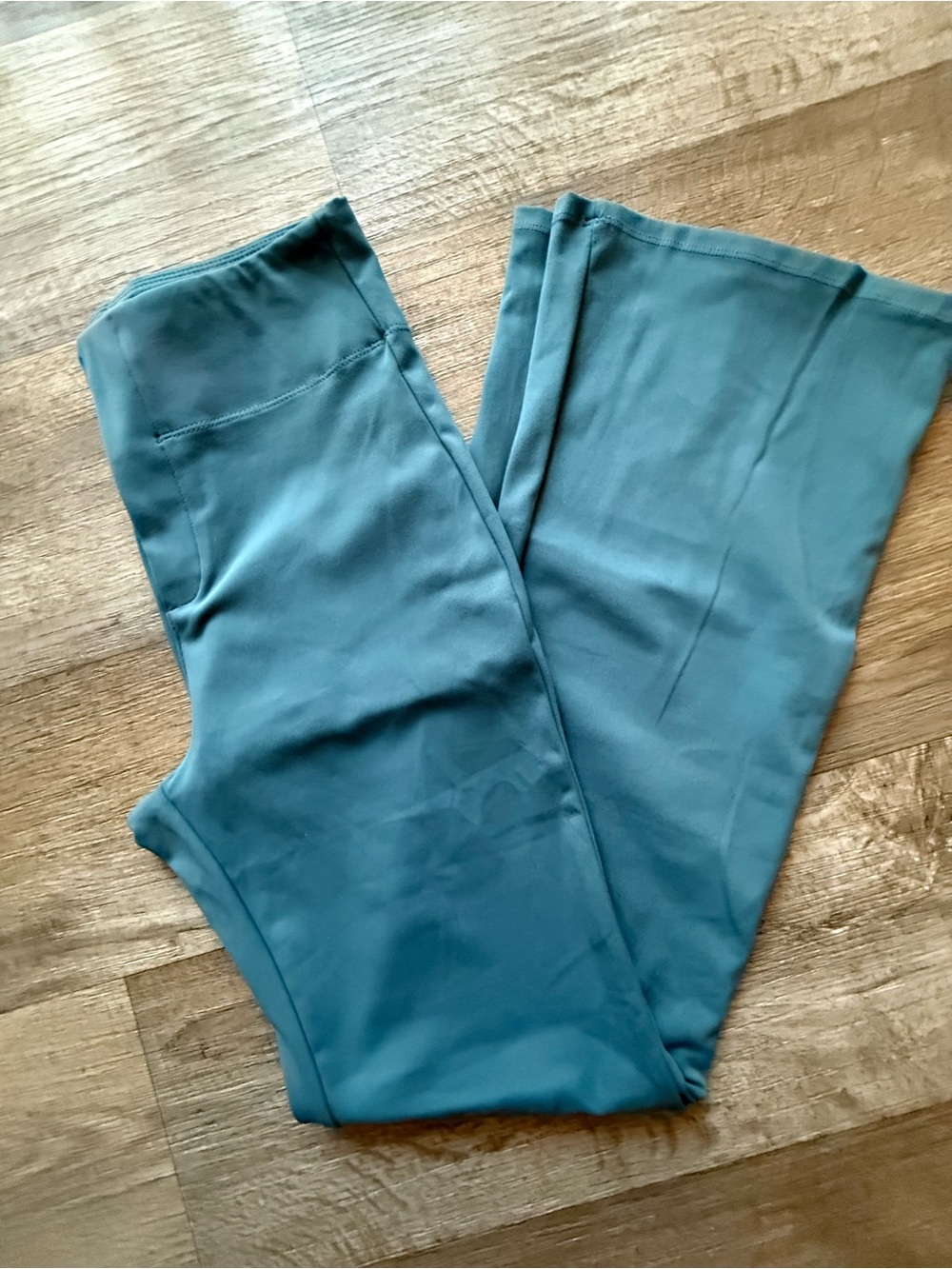 HALARA Teal Leggings with Flare Detail
